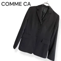 COMME CA コムサ ダークグレー ブラック スーツジャケット 長袖 サイズ9 毛100％ 03-80GK03 レディースビジネス 513KZ
