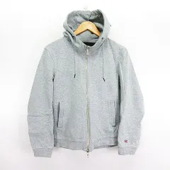 ニコルクラブフォーメン NICOLE CLUB FOR MEN パーカー ジャケット 長袖 ジップアップ ロゴ コットン 46 グレー ※EKMのサムネイル