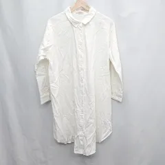 ◇ Samansa Mos2 フロントボタン　無地　シンプル　大人カジュアル 長袖 シャツ サイズF ホワイト系 レディース E  【1504210003169】
