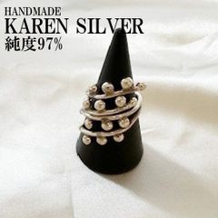 新着 シルバーリング カレンシルバー ハンドメイド エスニック 純銀 #150