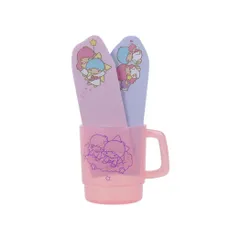 リトルツインスターズ 付せん カップケース入り付箋 ピンク サンリオ サンスター文具 新学期準備文具 事務用品 キャラクター グッズ 