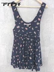 ◇ Khaju カージュ 花柄 フラワー ノースリーブ ミニ ワンピース ネイビー レディース 【中古】 【1002800709526】のサムネイル