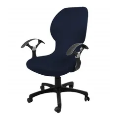 新品ネイビー popluxy オフィスチェアカバー 椅子カバー チェアカバー オフィス椅子カバー 座面部分と背もたれ 一体式 伸縮素材 洗濯可能 着脱可能