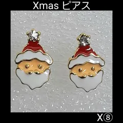 X⑧ クリスマス Xmas サンタクロース ピアス トナカイ もみの木 18K