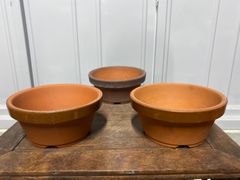植木鉢　素焼き　5号　3点セット　小品盆栽　観葉植物　多肉植物　山野草　サボテン　花　雑木　松盆栽　松柏　盆栽　ガーデニング　盆栽鉢