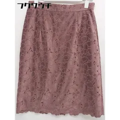 ◇ PROPORTION BODY DRESSING ベロア調 刺繍 膝丈 タイト スカート サイズ 2 ピンクベージュ レディース  【中古】 【1106230011140】