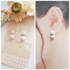 雪だるま スノーマン ピアス イヤリング シルバー