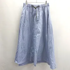 ◇ Θ niko and … ニコアンド ロング フレア スカート サイズ4 ブルー レディース E  【1412260030199】