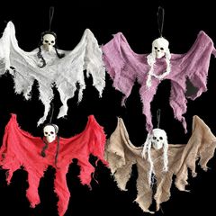 4個セット ハロウィーン装飾 ホラー 髑髏 怖い 雰囲気満点 幽霊 骸骨 吊物 吊り下げ 肝試し お化け屋敷 鬼 ぶら下げ ハロウィン道具 屋内 屋外 文化祭 ハロウィン飾り 学園祭 パーティー 装飾 イベント用品 (4個セット 四色)