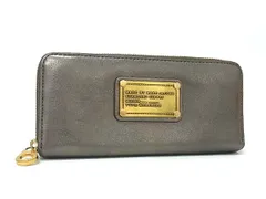 MARC BY MARC JACOBS マークバイマークジェイコブス レザー ラウンドファスナー 長財布 ウォレット 小銭入れ カーキ系 DK5372