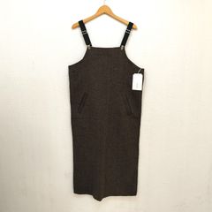 【美品】【新品タグ付き】クラシカルエルフ CLASSICALELF ★着まわし抜群なサスペンダー付きジャンスカ★ カジュアルにキマル サスペンダー付きヘリンボーンワンピース 【XL】 ブラウン 茶色 ヘリンボーン 【大人カジュアルにピッタリなトレンドアイテム】