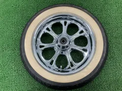 パフォーマンスマシン製ソフテイル フロントホイール 社外 中古 ハーレー ソフテイル エボ EVO 16インチ 曲がり無し lW パフォーマンスマシン製ソフテイル フロントホイール 社外 中古