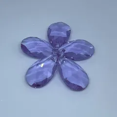ペンダントトップ ドロップ クリスタル【紫】