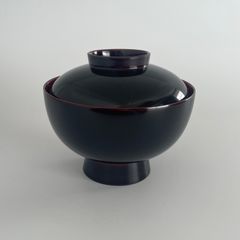 塗おひつ 飯櫃 しゃもじ付き 黒 朱塗り 漆器 - メルカリ