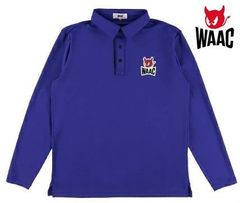 ※火193新品▼ メーカー価格22,000円 ワック WAAC 長袖ポロシャツ 【 L 】 ゴルフウェア ポロシャツ 長袖シャツ WAAC ストレッチ性
