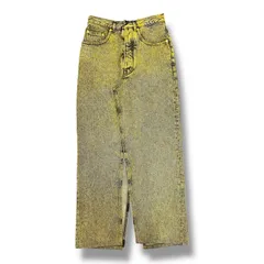 国内正規 参考上代106700円 MM6 Maison Margiela 24AW Vintage Denim Skirt ヴィンテージデニムスカート ロングスカート エムエムシックス メゾンマルジェラ S62MI0021 ブラック/イエローのサムネイル