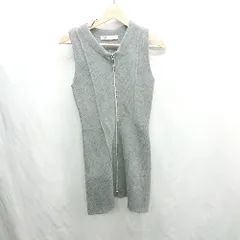 ◇ ⊂ ZARA ザラ ニット 膝上丈 ワンピース サイズS グレー レディース E  【1501230047784】