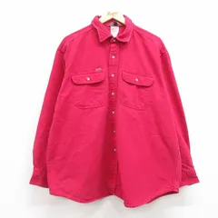 XL/古着 カーハート 長袖 ブランド シャツ メンズ ダック地 大きいサイズ 赤 レッド 25feb20 中古 トップス