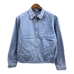 【B品】 90年代 Polo by Ralph Lauren ポロ ラルフローレン スウィングトップ ジャケット ブルー (メンズ M) 中古 古着 Q1070