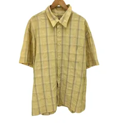 ヴァンヒューゼン VAN HEUSEN 90-00s シアサッカー S/S チェックシャツ メンズ import：XXL 