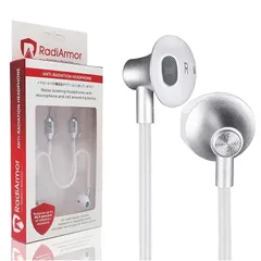 RadiArmor電磁波防止イヤホン。99％電磁波カット エアチューブイヤホン。ホ?ット?式。 (白)