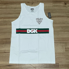 カリフォルニア発祥 【M】 DGK ディージーケー タンクトップ 白 3ライン スケーター HIPHOP