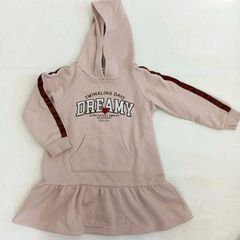 【キッズ・フード付きワンピース】　110CM  SLAP SLIP　スラップスリップ チュニック　ワンピース　長袖ワンピース　ピンク
