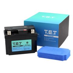 T.E.T LFP4L 超軽量 リチウムイオンバッテリーYT4L-BS YTX4L-BS / YTX5L-BS 互換 3Ah 150CCA 38.4Wh BMS電圧計搭載 LiFePO4 バイク用TETバッテリー長期保証