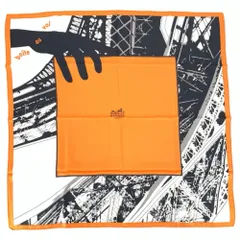 極美品 HERMES カレ カレ90 シルクスカーフ 空飛ぶ箱 スカーフ