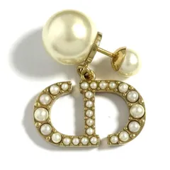 【片耳1個のみ】ディオール　レディース　トライバルズ ピアス　レジンパール