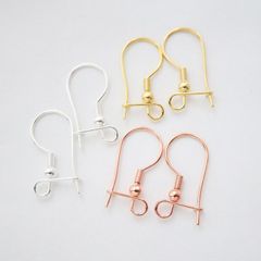 5ペア サージカルステンレス 316L 金アレ対応  左右対称 フックピアス ピアス用金具 アクセサリーパーツ 手芸 ハンドメイド
