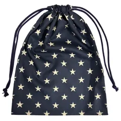 【数量限定】入園入学 体操服袋 お着替え袋 日本製 通園通学 ハンドメイド 大 巾着袋 女の子 男の子 紺×星柄 体操着袋 手作り工房FUJITA