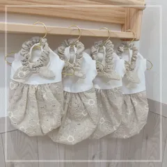 ハンドメイド犬服　バルーンワンピース　犬服　犬の服　ペット服　超小型犬　小型犬　チワワ　ドッグウェア　手作り犬服