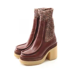 クロエ Chloe ブーツ ブラウン レザー ブーツ レディース Used Aのサムネイル