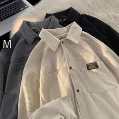 [M] メンズ ファッション 服 男性用 オシャレ シンプル 大人 かっこいい 大きいサイズ ストリート 紳士服 レトロ ベルベットコーデュロイ シャツ 春 カップル トップス カジュアル ジャケット