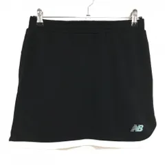 【超美品】ニューバランスゴルフ スカート 黒×白 ウエストゴム  レディース 2(L) ゴルフウェア 2023年モデル New Balance