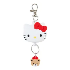 【人気商品】サンリオ(SANRIO) フェイス形リールキーホルダー ハローキティ キーマスコット キティちゃん hello kitty 13×4.9×1.8cm キャラクター 168645