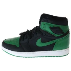NIKE (ナイキ) AIR JORDAN 1 RETRO HIGH OG PINE GREEN エアジョーダン1 レトロ パイングリーン ハイカットスニーカー ブラック/グリーン US11/29cm 555088-030