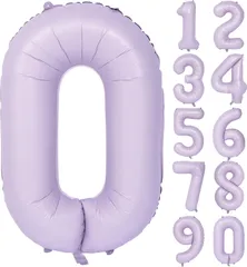 【特価商品】誕生日 飾り付け 大きい バルーン バルーン 風船 風船 バルーン 数字 40インチ 数字0 パープル ナンバー (0パープル) 0歳 紫