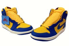 ナイキ NIKE 22年製 WMNS AIR JORDAN 1 HIGH OG REVERSE LANEY エア ジョーダン レトロ ハイ リバース レイニー 青 黄 FD2596-700 メンズ靴 スニーカー イエロー 27.5cm 104-shoes265