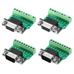 新品 uxcell VGAコネクタ VGA9 メス オス ソケット 9ピン 2列 メス オス ハンダ不要 シリアルポート端子ブレイ クアウト 機械装置 CNC コンピュータ 4個セット サムスクリュー付き
