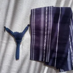 メンズ　角帯と羽織紐　紺色