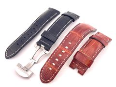 OFFICINE PANERAI オフィチーネ・パネライ アリゲーター 純正レザーベルト バックル ノーブランドベルト付 ブラック ブラウン メンズ 腕時計