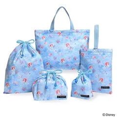 COLORFUL CANDY STYLE 新品  ディズニー 入園入学セット キルティング Ariel THE LITTLE MERMAID アリエル キルティング レッスンバッグ シューズケース 体操服袋 入園 バッグ セット 幼稚園 入園グッズ 入学準備