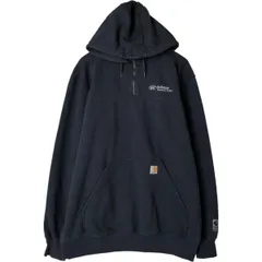 古着 カーハート Carhartt ORIGINAL FIT RAIN DEFENDER RBI Rollstone Bank & Trust ハーフジップ アドバタイジング/eaa586068