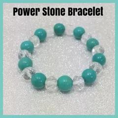【ターコイズ&クリスタル】パワーストーン ブレスレット