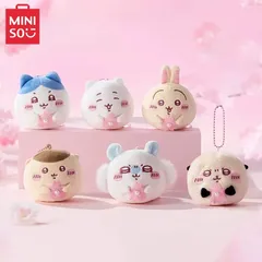海外限定 6種セット ちいかわ ぬいぐるみ ストラップ MINISO フィギュア マスコット ハチワレ うさぎ モモンガ くりまんじゅう ラッコ 海外 限定 名創 ミニソ デフォルメ 丸型 ツムツム キーホルダー 桜 春
