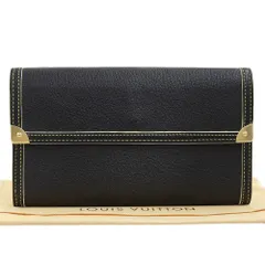 【本物保証】 布袋付 超美品 ルイヴィトン LOUIS VUITTON スハリ ポルトトレゾール インターナショナル ホック付長財布 ノワール M91836