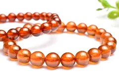 艶感あり！ オレンジガーネット(ヘソナイト)　6.5mm　ブレスレット 1個売り  パワーストーン 天然石 _BG4760-65
