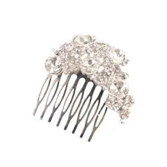 髪飾り 成人式 振袖 前撮り 袴 花 浴衣 夏祭り 花火大会 シルバー ラインストーン かんざし コーム シンプル フォーマル 華奢 No.9-4560